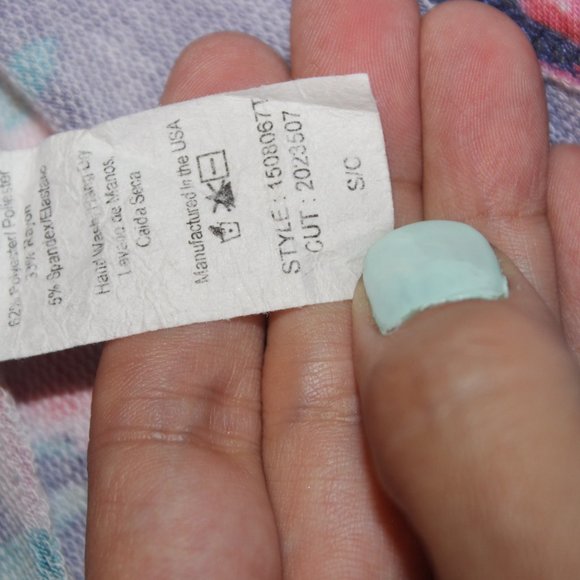 Chris & Carol raglan blue floral baseball tee - Picture 7 of 7